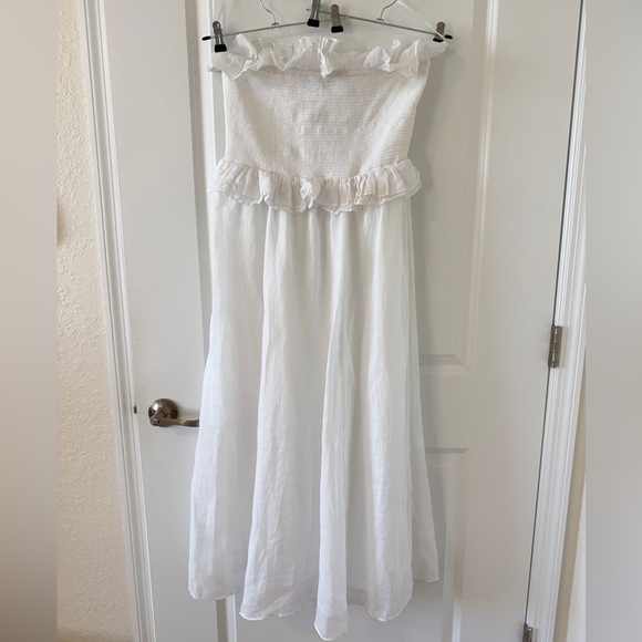 JCREW Ravenna dress in ramie MEDIUM Read notes. - Picture 6 of 7